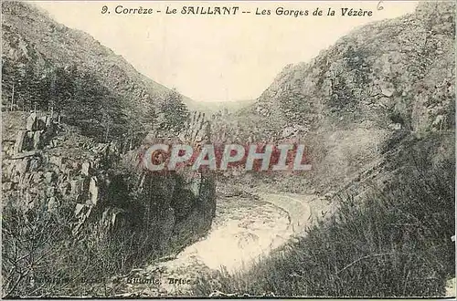 Cartes postales 9 correze 20 le saillant les gorges de la vezere