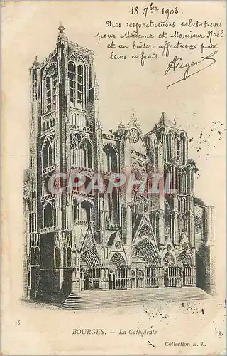 Cartes postales Bourges la cathedrale