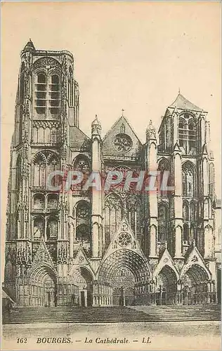 Cartes postales 162 bourges la cathedrale