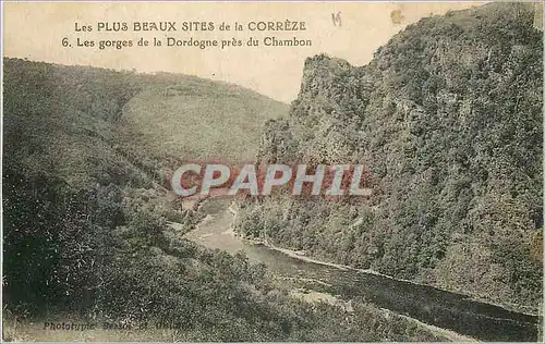 Cartes postales Les plus beaux sites de la correze 6 les gorges de la dordogne pres du chambon