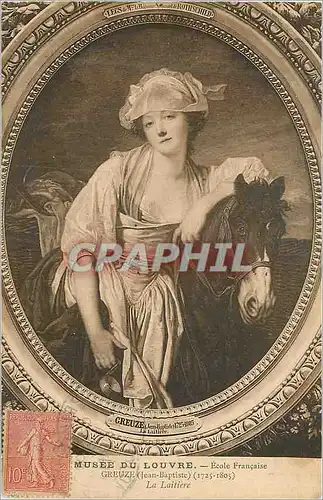 Cartes postales Musee du louvre ecole francaise Greuze (jean baptiste)(1725 1805) la laitiere