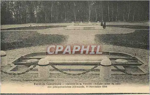 Ansichtskarte AK Foret de compiegne clairiere de la victoire emplacement du train des plenipotentiaires allemands