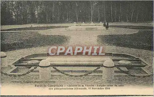Cartes postales Foret de compiegne clairiere de la victoire emplacement du train des plenipotentiaires allemands