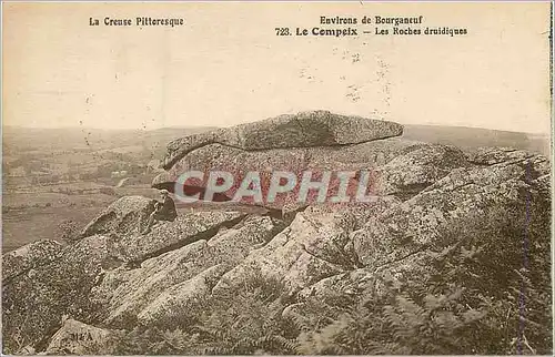 Ansichtskarte AK La creuse pittoresque environs de bourganeuf 723 le compeix les roches druidiques