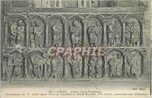 Ansichtskarte AK 229 arles eglise saint trophine sarcophage du vi siecle ayant servi de sepulture a saint honorat