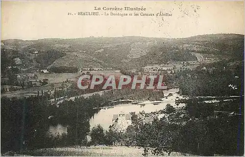 Cartes postales La correze illustree 21 beaulieu la dordogne et les coteaux d altillac