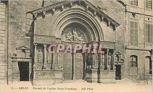 Cartes postales 5 arles portail de l eglise saint trophine