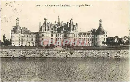 Cartes postales 500 chateau du chambord facade nord
