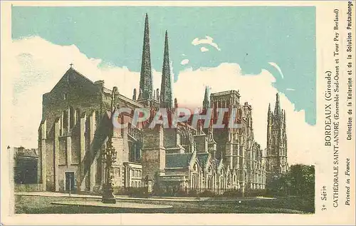 Cartes postales Bordeaux (gironde) cathedrale saint andre(ensemble sud ouest et tour pey berland)