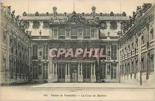 Cartes postales 450 palais de versailles la cour de marbre