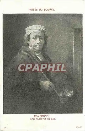 Cartes postales Musee du louvre rembrandt son portrait en 1660