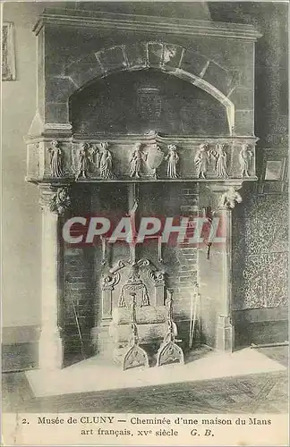 Cartes postales 2 musee de clunny cheminee d une maison du mans art francais xv siecle