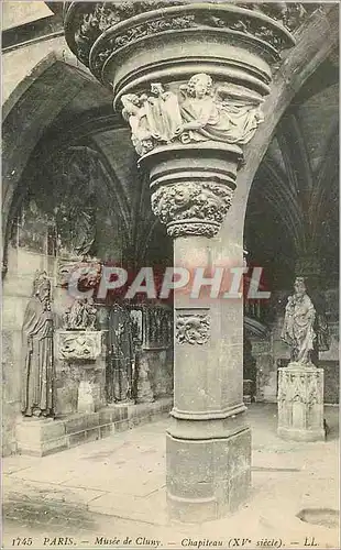 Cartes postales 1745 paris musee de chiny chapiteau(xv siecle)