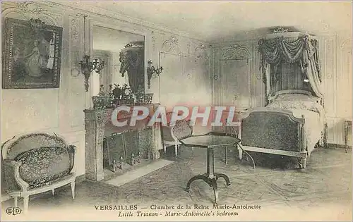 Cartes postales Versailles chambre de reine marie antoinette