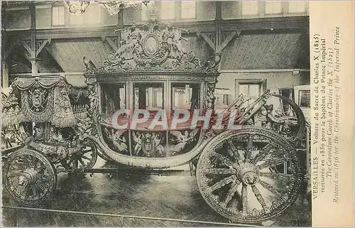 Cartes postales Versailles voiture de charles x (1825)