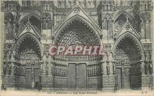 Cartes postales 121 amiens les trois porches