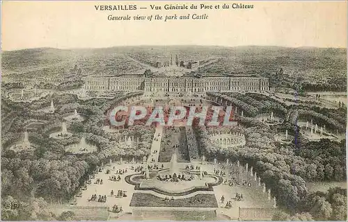 Ansichtskarte AK Versailles vue generale du parc et du chateau