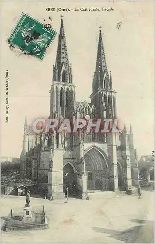 Cartes postales Sees(orne) la cathedrale facade