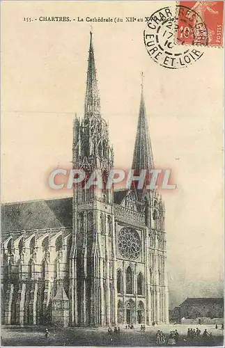 Cartes postales 155 chartres la cathedrale(du xii au xvi siecle)
