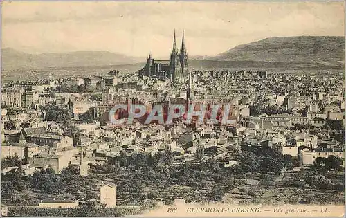 Cartes postales 198 clermont ferrand vue generale