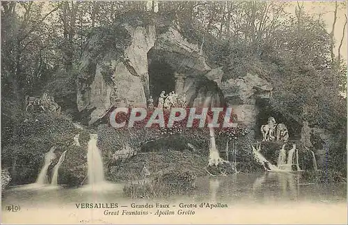 Cartes postales Versailles grandes faux grotte d apollon