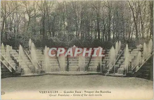 Cartes postales Versailles grandes eaux bosqut de rocailles