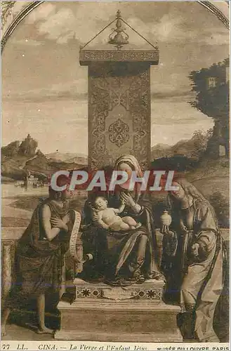 Cartes postales 77 ll cina la vierge et l enfant jesus musee du louvre paris