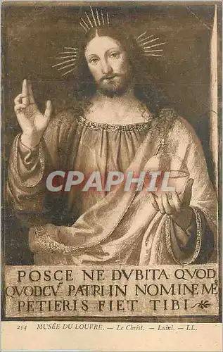 Cartes postales 254 musee du louvre le christ luini