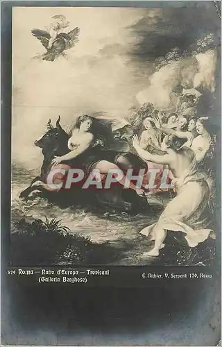 Cartes postales 879 roma ratto d europa trevisani(gallerin borghese)