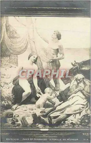 Cartes postales Puvis de chavannes la famille du pecheur
