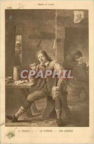 Cartes postales Musee du louvre teniers le fumeur