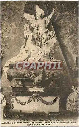 Cartes postales 120 nancy eglise de bonsecours mausolee de catherine opalinska femme de stanislas(1747) eleve pa