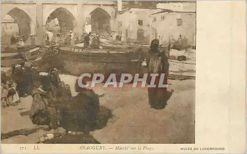 Cartes postales Braggury marche sur la plage musee du lexembourg