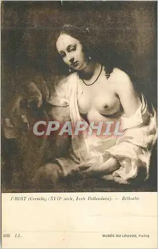 Cartes postales Prost (corndis)(xvii siecle ecole hollandaise) bethsabee musee du louvre paris
