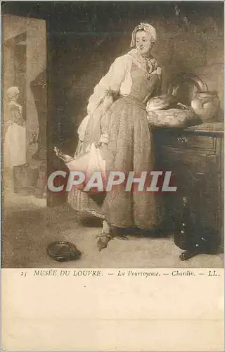 Cartes postales 25 musee du louvre la pourvoyeuse chardin