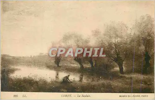 Cartes postales 225 corot la saulaie musee de louvre paris
