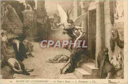Cartes postales 19 musee du luxembourg la peste a rome Delaunay