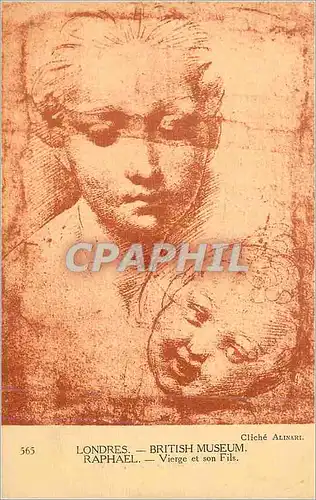 Cartes postales Londres british museum raphael vierge et son fils
