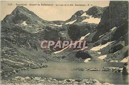 Ansichtskarte AK 339 dauphine massif de belledonne le lac et le gd domenon