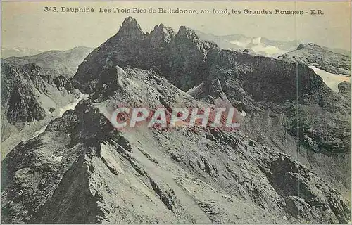 Ansichtskarte AK 343 dauphine les trois pics de belledonne au fond les grande rousses