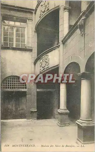 Cartes postales 118 montferrand maison des sires de beaujeu