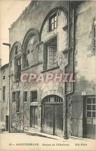 Cartes postales 43 montferrand maison de l elephant