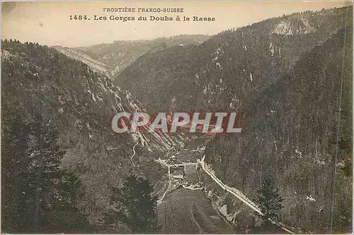 Ansichtskarte AK Frontiere franco suisse 1484 les gorges du doubs a la rasse