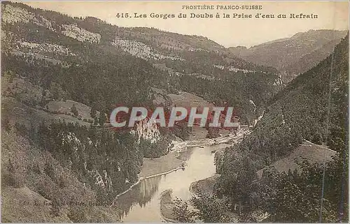 Ansichtskarte AK Frontiere franco suisse 415 les gorges du doubs a la place d eau du refrain