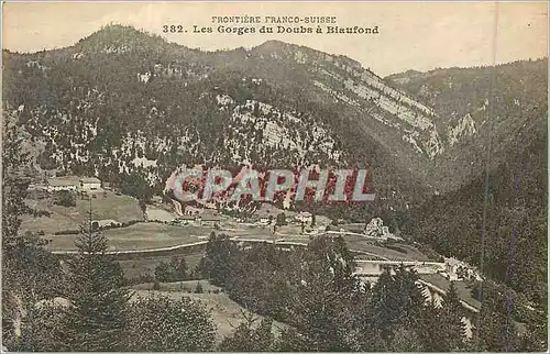 Ansichtskarte AK Frontiere franco suisse 382 les gorges du doubs a blaufond