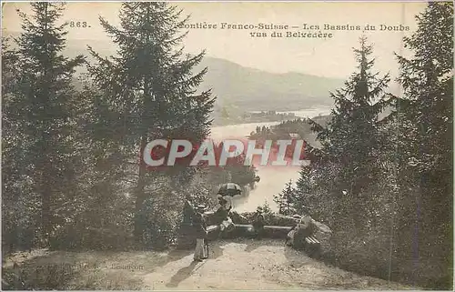 Cartes postales 863 Frontiere franco suisse les bassins du doubs vus du belvedeve