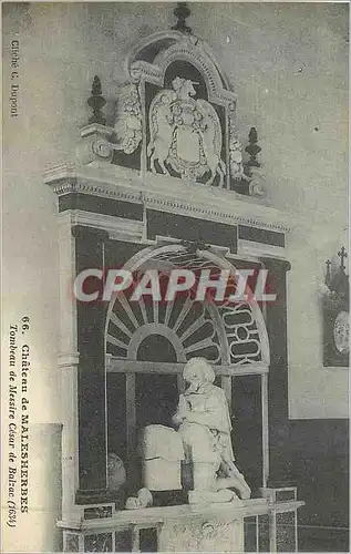 Cartes postales 66 chateau de malesherbes tombeau de messire cesar de balzac(1634)