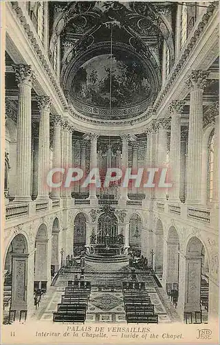 Cartes postales Palais de versailles interieur de la chapelle Orgue