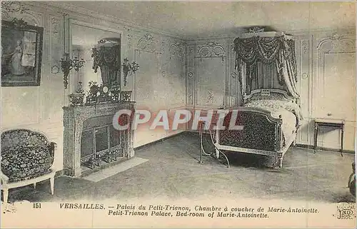 Ansichtskarte AK 151 versailles palais du petit trianon chambre a coucher de marie antoinette