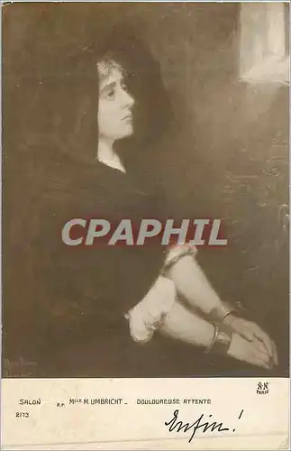 Cartes postales Mlle m umbricht douloureuse attente Salon